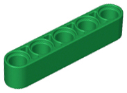 Technic Beam 1 x 5 Thick in Green