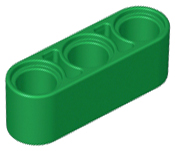 Technic Beam 1 x 3 Thick in Green