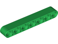 Technic Beam 1 x 7 Thick in Green
