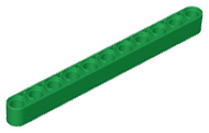 Technic Beam 1 x 11 Thick in Green