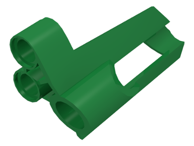 Technic Panel Fairing # 6 Small Short, Large Hole, Side B in Green