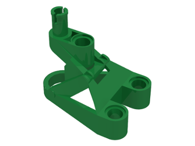 Large Figure Foot, 3 x 4 1/2 x 2 1/3 with Technic Pin Connector in Green