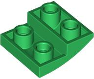 Brick Curved Inverted 2 x 2 x 2/3 in Green