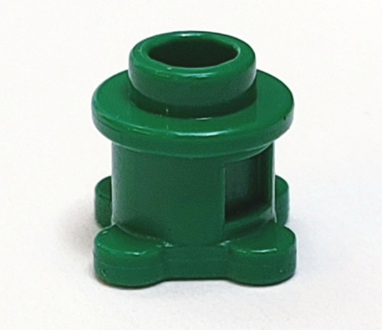 Belville / Scala, Brick Round 1 x 1 x 2/3 Round in Green