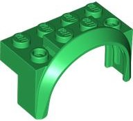 Wheel Arch, Mudguard 4 x 2 x 2 1/2 in Green