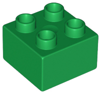 Duplo Brick 2 x 2 in Green