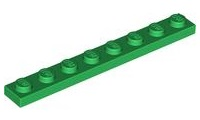 Plate 1 x 8 in Green