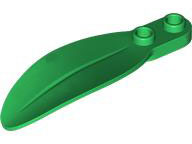 Plant, Leaf 2 x 6 x 1 with 2 Studs in Green