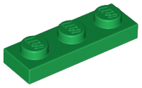 Plate 1 x 3 in Green