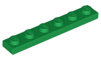 Plate 1 x 6 in Green