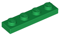 Plate 1 x 4 in Green