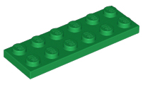 Plate 2 x 6 in Green