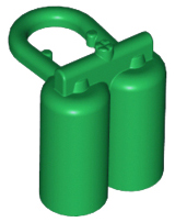 Minifig Neckwear Airtanks with Large Holes in Green