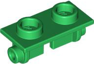 Hinge Brick 1 x 2 Top Plate Thin in Green