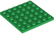 Plate 6 x 6 in Green