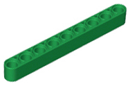 Technic Beam 1 x 9 Thick in Green