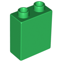 Duplo Brick 1 x 2 x 2 in Green
