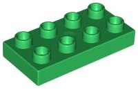 Duplo Plate 2 x 4 in Green