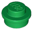 Plate Round 1 x 1 with Solid Stud in Green