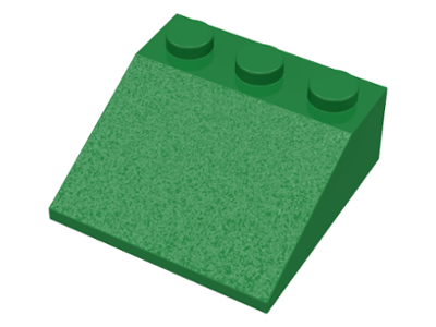 Brick Sloped 33° 3 x 3 in Green