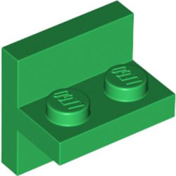 Bracket 2 x 2 with 1 x 2 Vertical Studs in Green