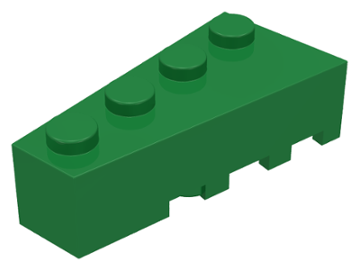 Brick Wedged, Angled 4 x 2 Left in Green