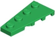 Wedge Plate 4 x 2 Left in Green