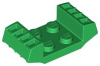 Plate Special 2 x 2 with Grills in Green