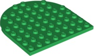 Plate 8 x 8 with Rounded End in Green