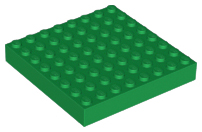 Brick 8 x 8 in Green