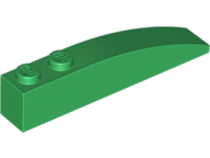 Brick Curved 6 x 1 in Green