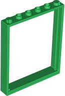 Door Frame 1 x 6 x 6 in Green