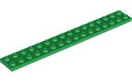 Plate 2 x 16 in Green