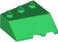 Brick Wedged, Sloped 45° 3 x 3 Left in Green