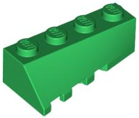 Brick Wedged, Sloped 45° 4 x 2 Right in Green