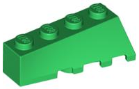 Brick Wedged, Sloped 45° 4 x 2 Left in Green