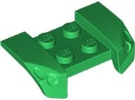 Mudguard 2 x 4 with Molded Headlights in Green