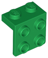 Bracket 1 x 2 - 2 x 2 in Green