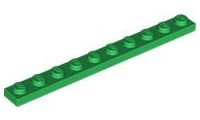 Plate 1 x 10 in Green