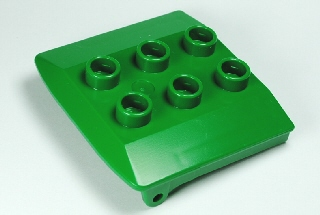 Duplo Backhoe / Train Cabin Roof in Green