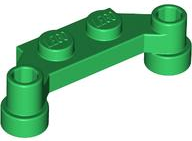Plate Special 1 x 4 Offset with Bar Holes in Green