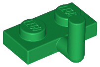 Plate Special 1 x 2 with Bar Up [Horizontal Arm 5mm] in Green