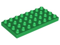 Duplo Plate 4 x 8 in Green