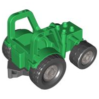 Duplo Tractor New Style with 2 x 3 Studs on Hood in Green