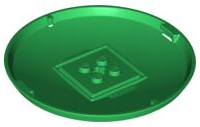 Pod, Bottom Cap 9 x 9 x 1 X-Pod in Green