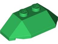 Brick Wedged, Sloped 45° 2 x 4 Triple in Green