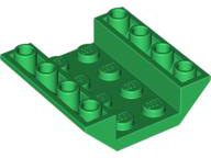 Brick Sloped Inverted 45° 4 x 4 Double with 4 x 2 Recessed in Green