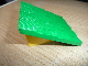 Duplo Roofpiece, Slope 30°, 4 x 4 Shingled, with Yellow Base in Green