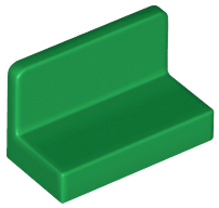 Panel 1 x 2 x 1 [Rounded Corners] in Green