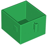 Duplo Drawer 2 x 2 with Pull Handle in Green